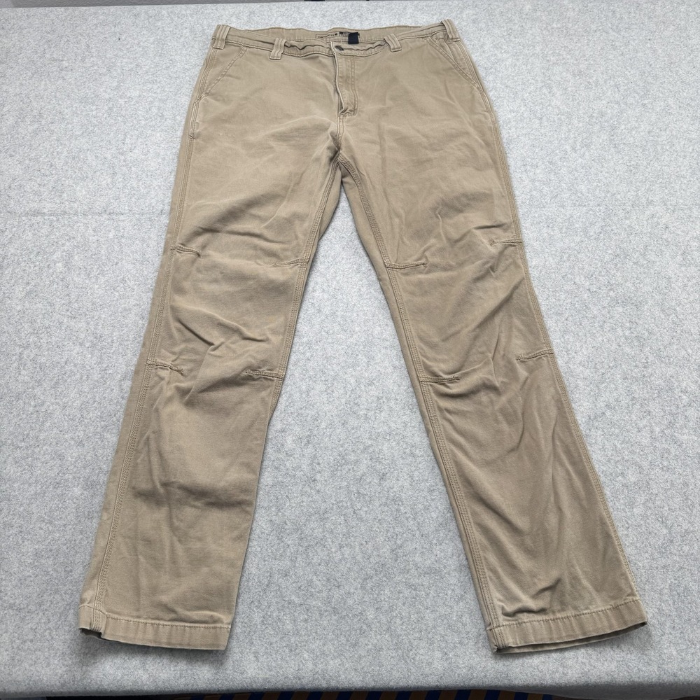 Carhartt Rugged Flex Pants Mens 38x32 (36x30) Beige Straight Fit Work *Fade*